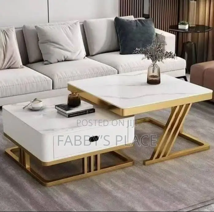 Marble Center Table With Drawer | Modern Living Room Furniture