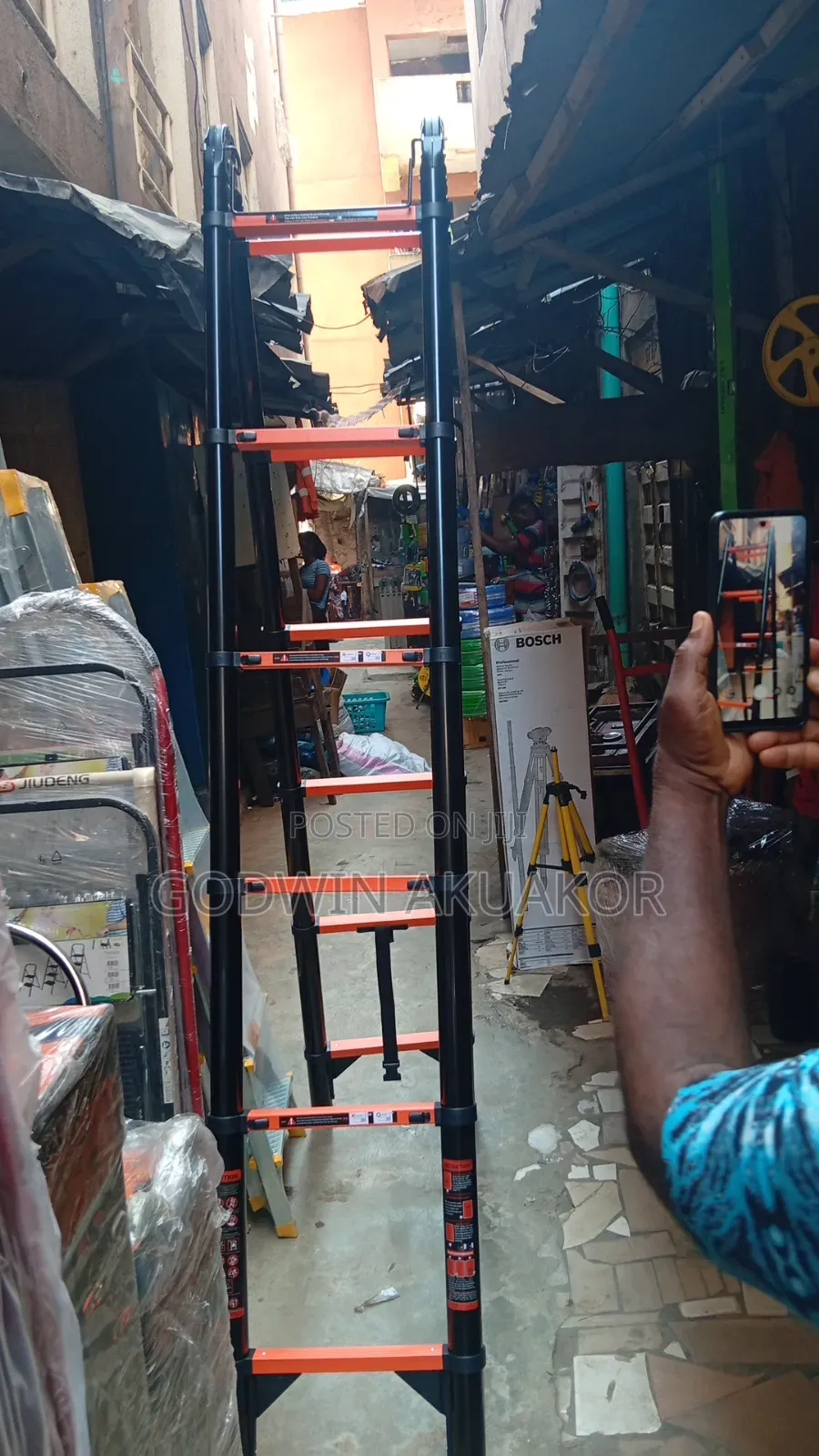 2.5+2.5 Mitres Telescopic Stainless Ladder