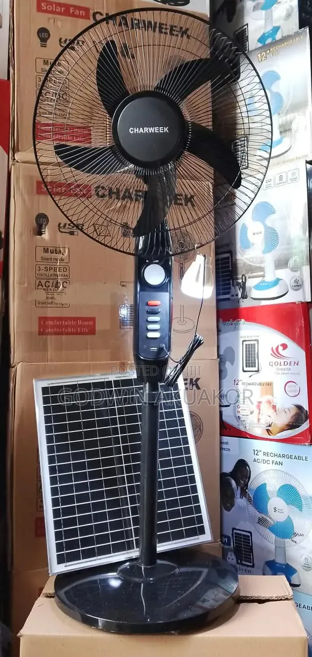 Rechargeable Solar Fan