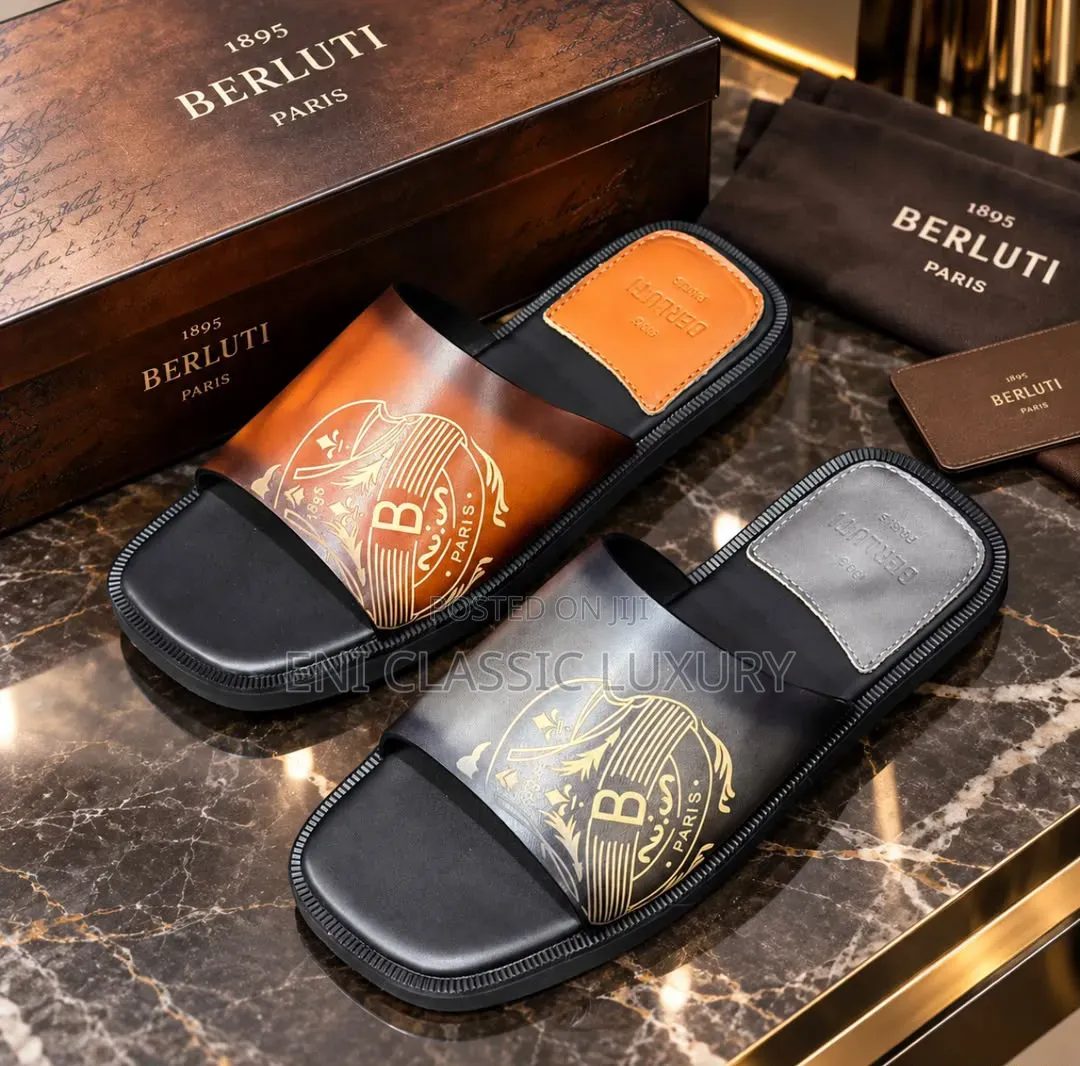 Berluti Luxury Men's Native Slippers Best Quality Well Branded Package
