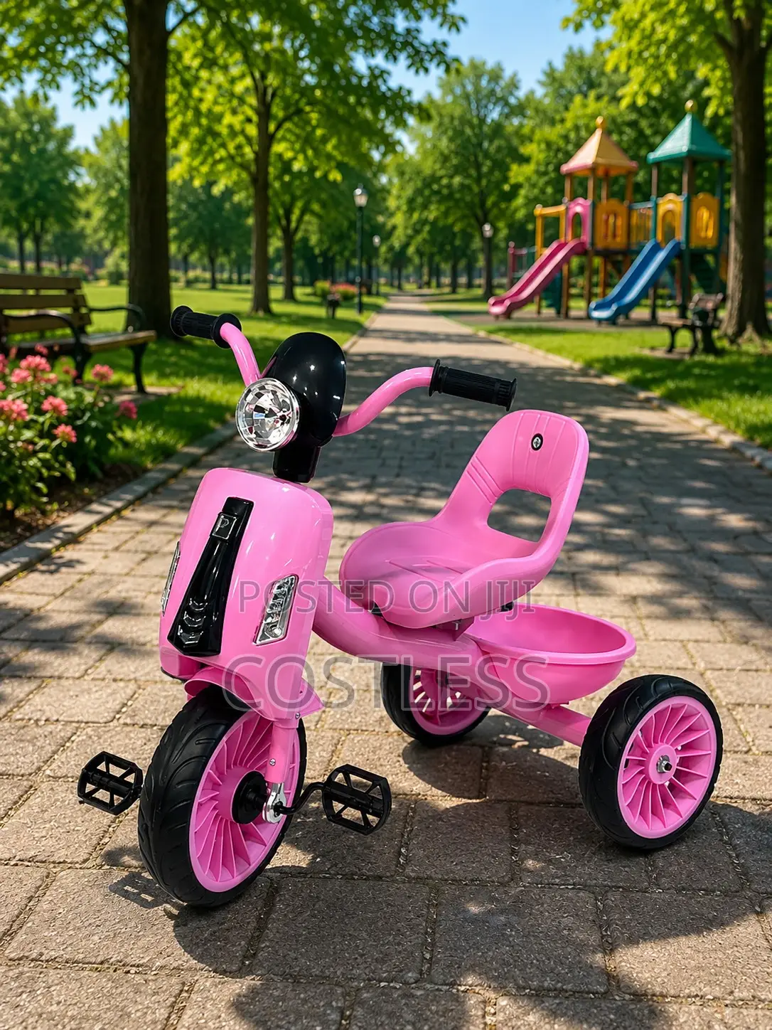 Children's Tricycle Designed to Look Like a Vintage Scooter