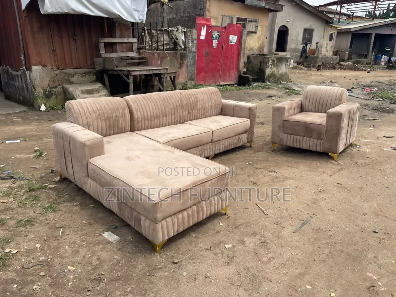 Neatly Manufactured L Shape Sofas and a Single Seater