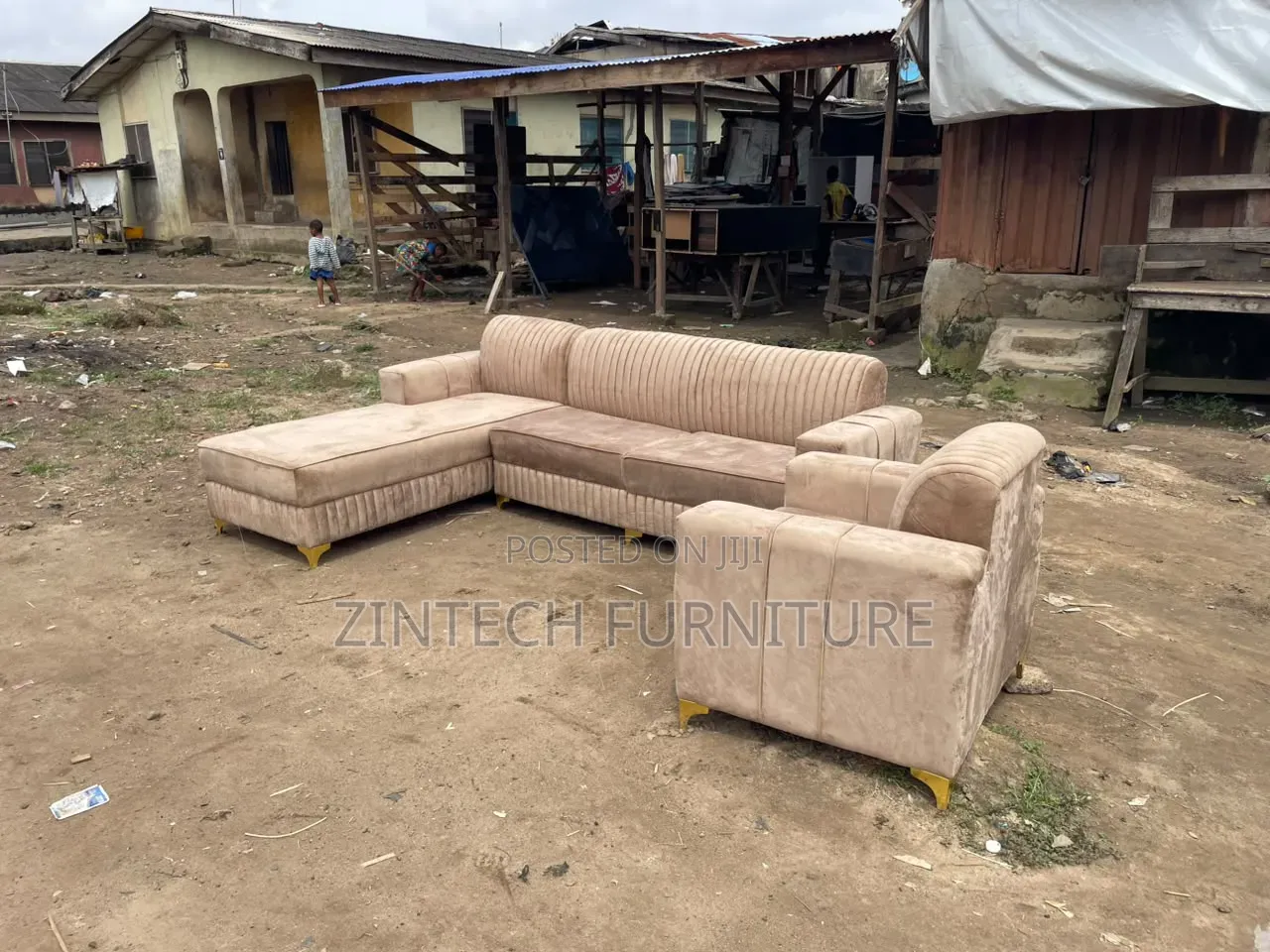 Neatly Manufactured L Shape Sofas and a Single Seater