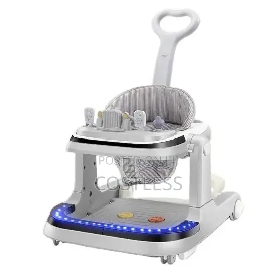 Electric Baby Walker With a Push Handle, Canopy, Footboard.