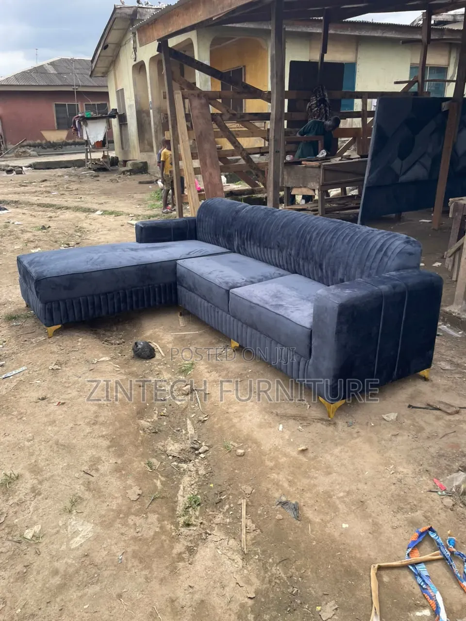 Beautiful 6 Seaters Gray Color L Shape Sofas