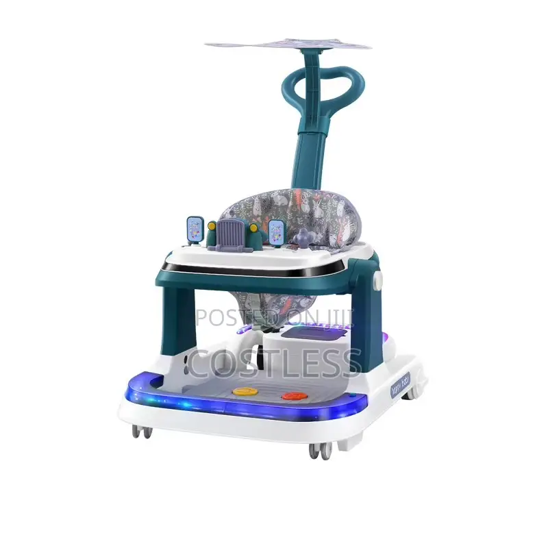 Electric Baby Walker With a Push Handle, Canopy, Footboard.