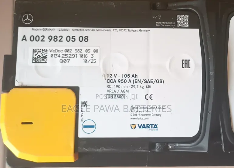 Mercedes Benz AGM Battery 105amps
