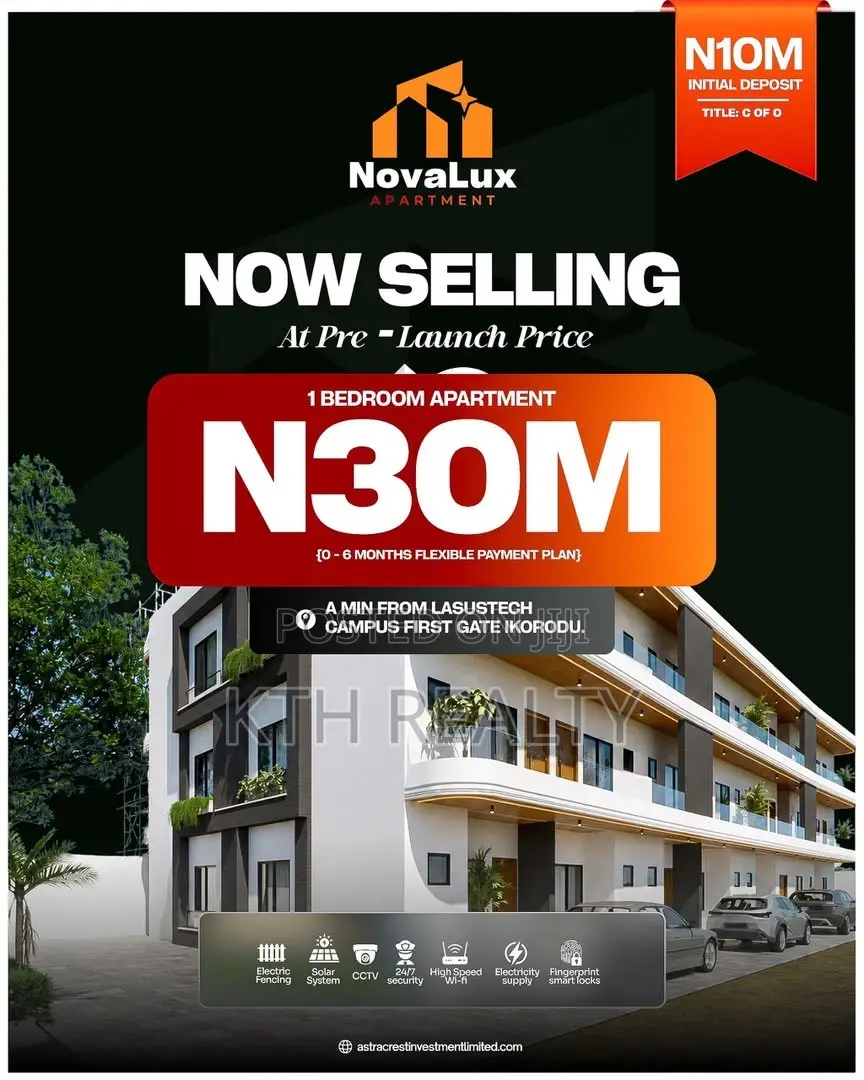 1bdrm Apartment in Novalux, Igbogbo for sale