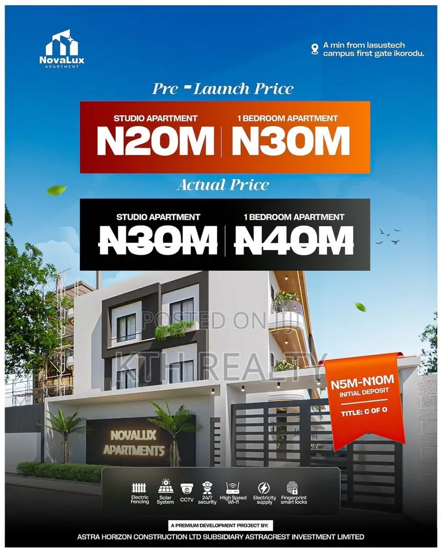 1bdrm Apartment in Novalux, Igbogbo for sale