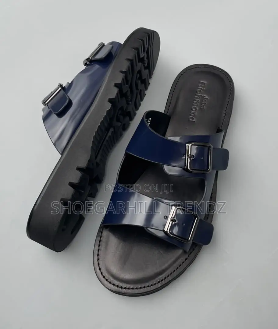 Mens Chunky Sole Slipon Palm Slippers