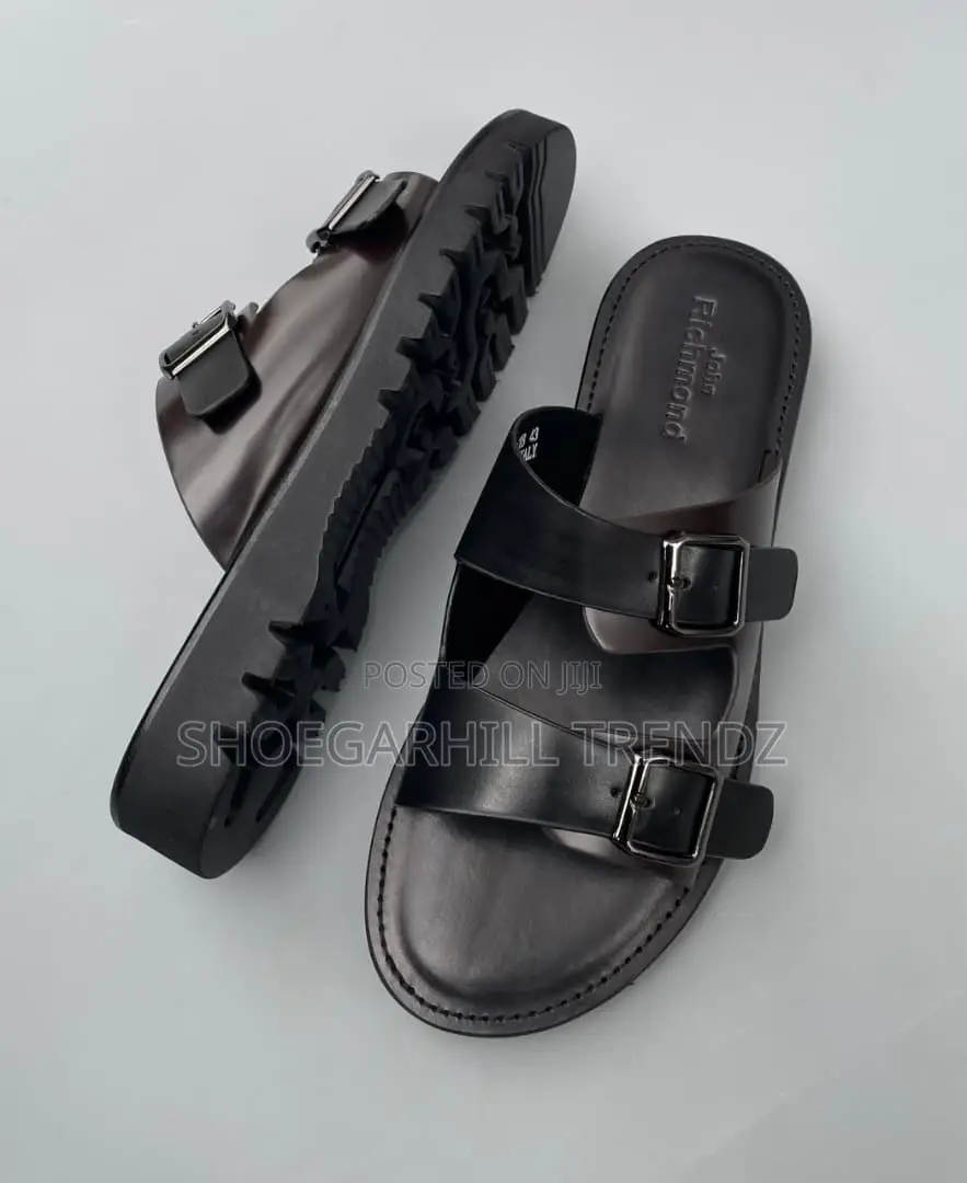 Mens Chunky Sole Slipon Palm Slippers