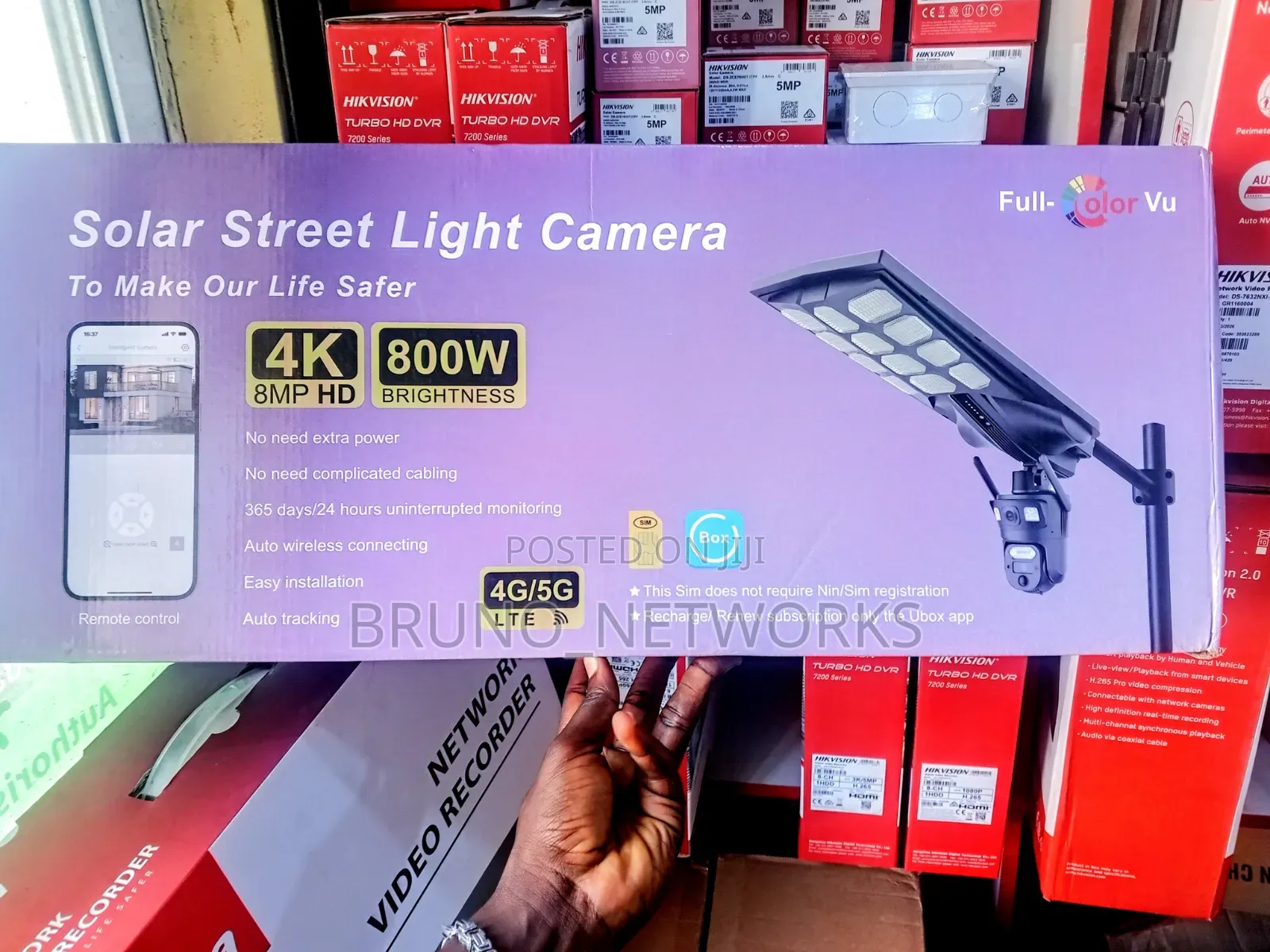 Solar Street Light Camera |High Brightness Smart Outdoor Security CCTV