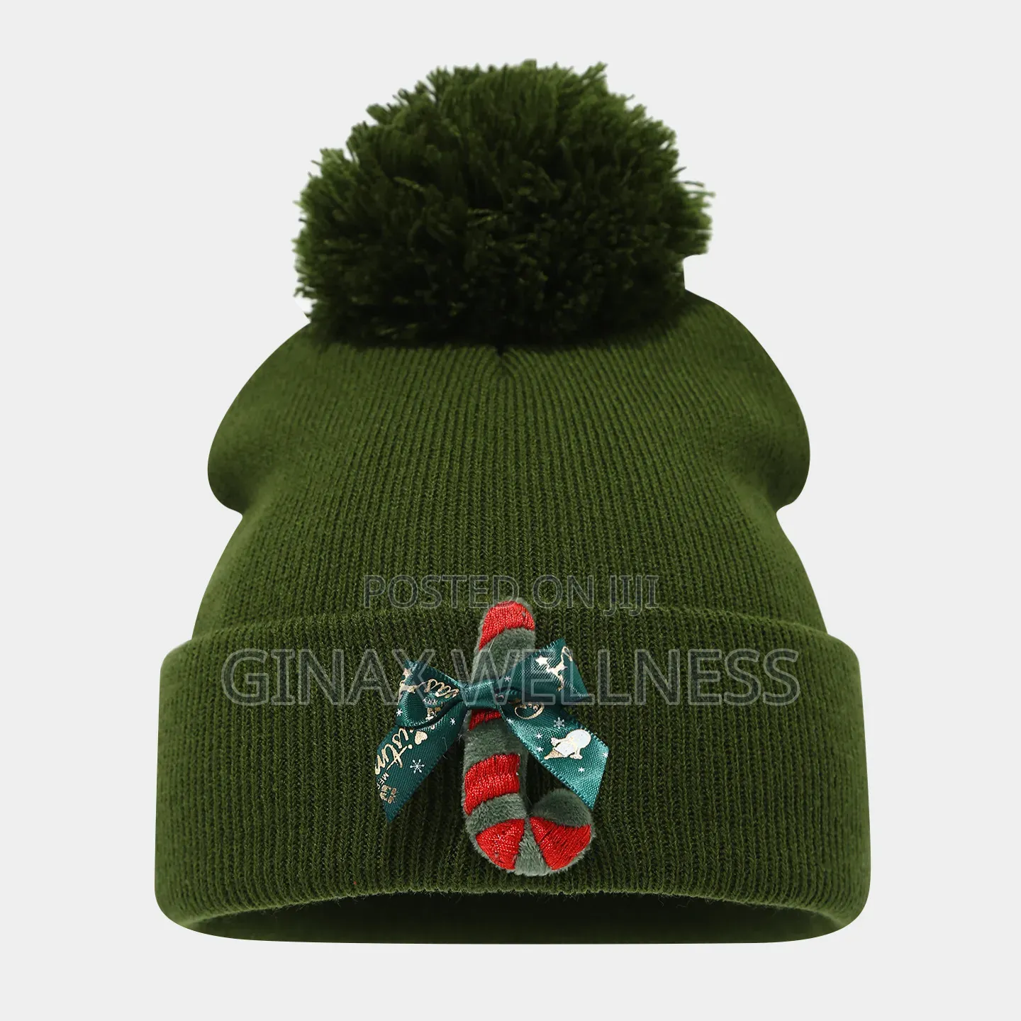 Christmas Baby and Kids Knitted Beanie Hats With Pom Pom Design