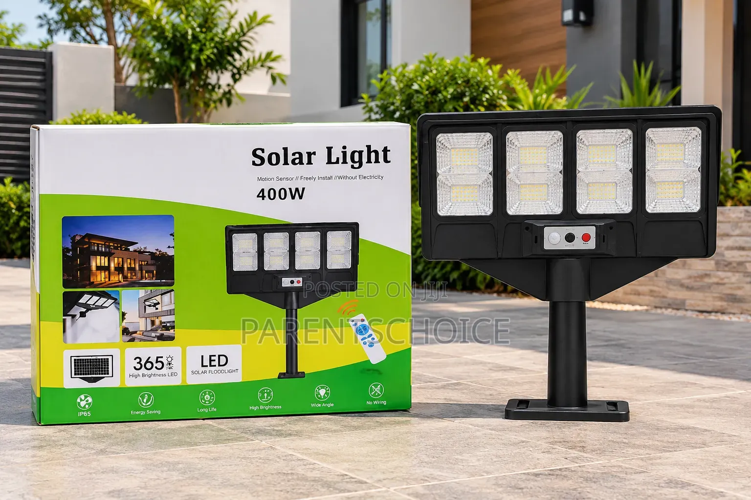 400W Solar LED Street Light With Remote Control- 1pc