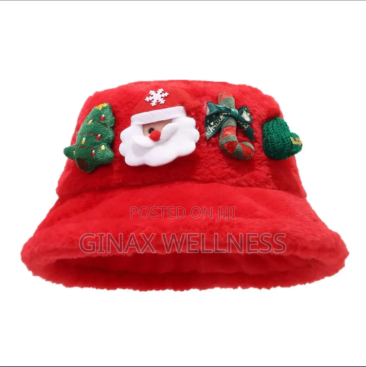 Christmas Fluffy Bucket Hats for Ladies – Santa Claus Festive Cap