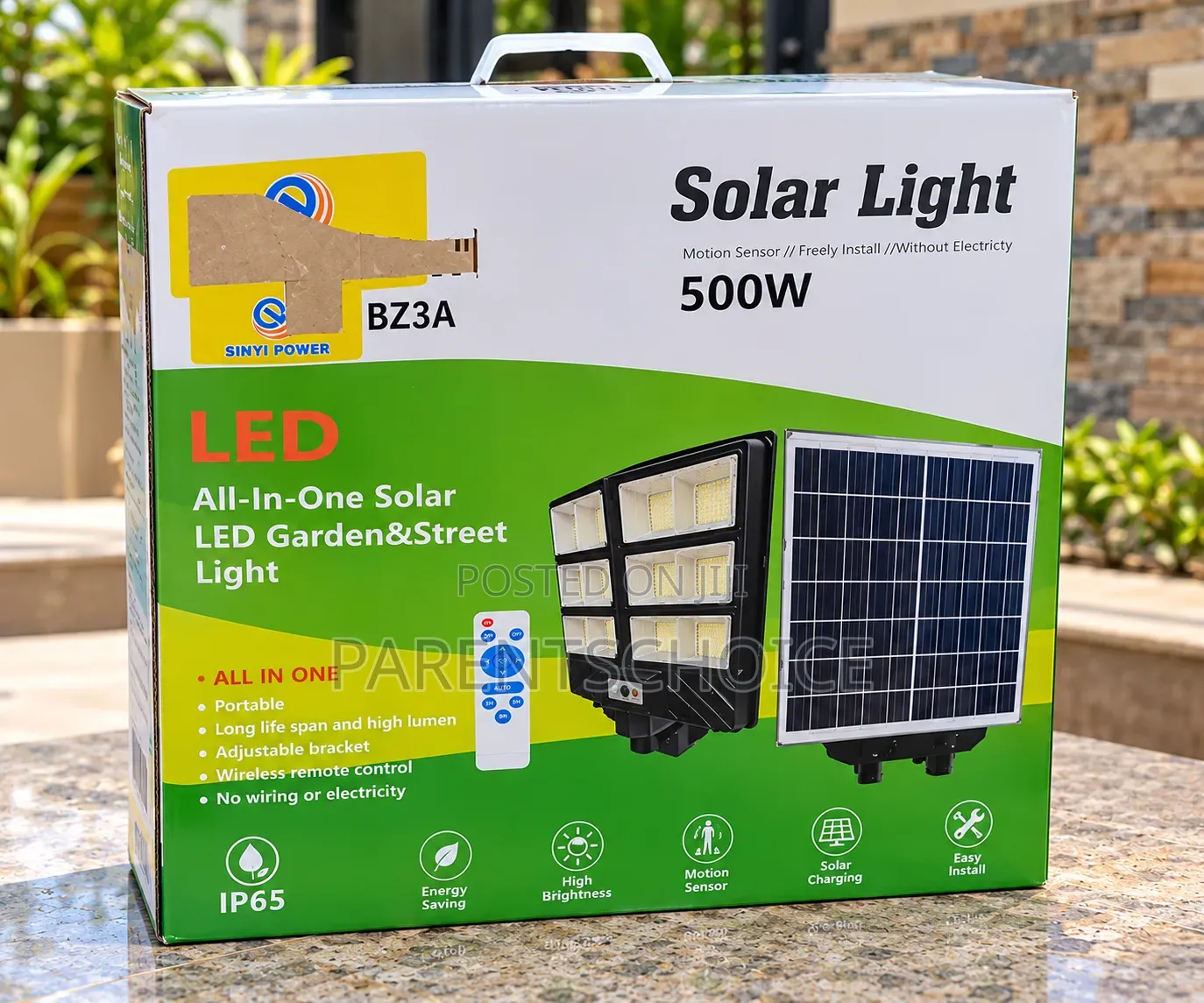 BZ3A 500W All-in-One Solar LED Garden & Street Light