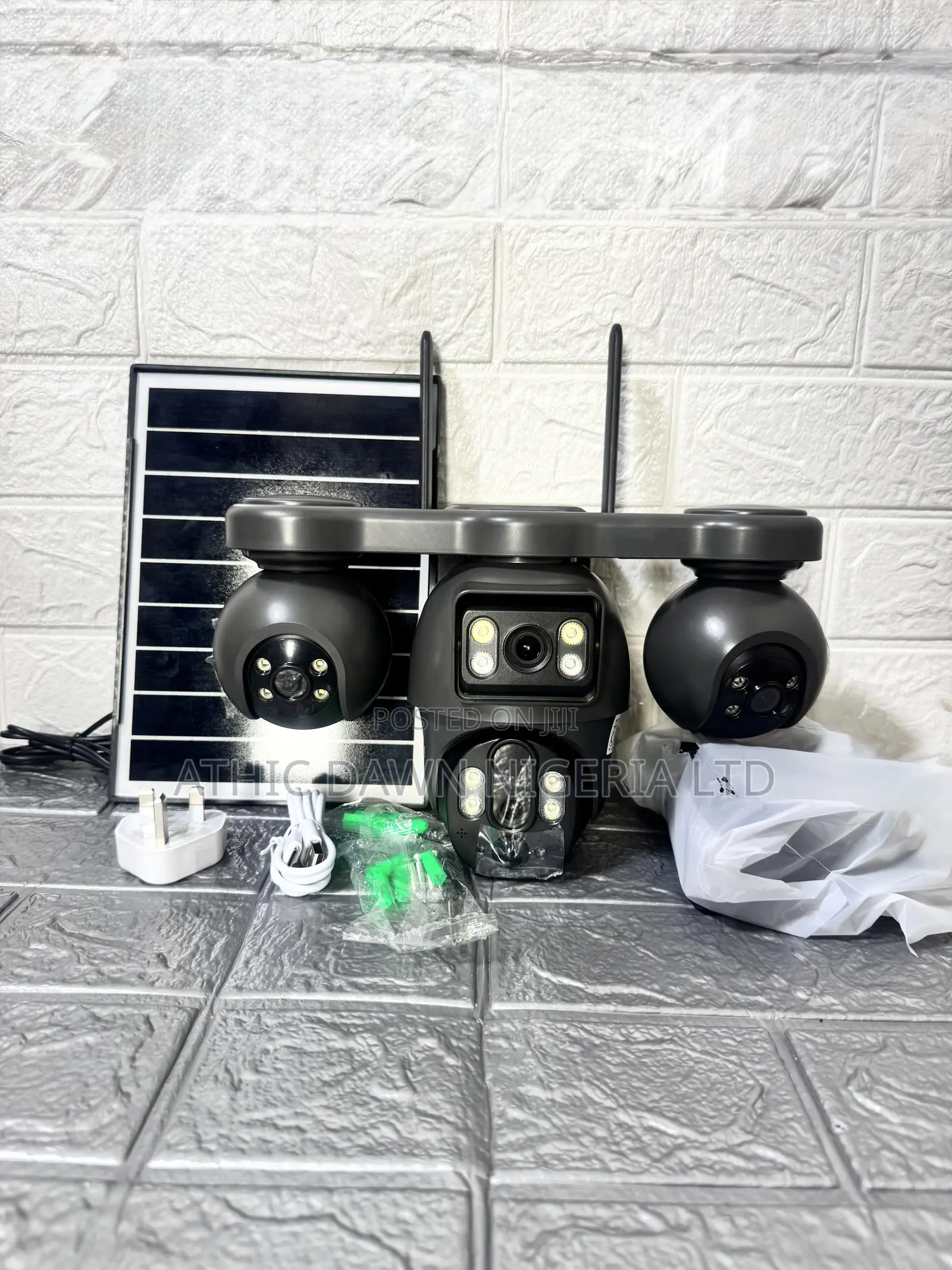 V380max 4 Lens Solar CCTV Cameras With Activated SIM Cards