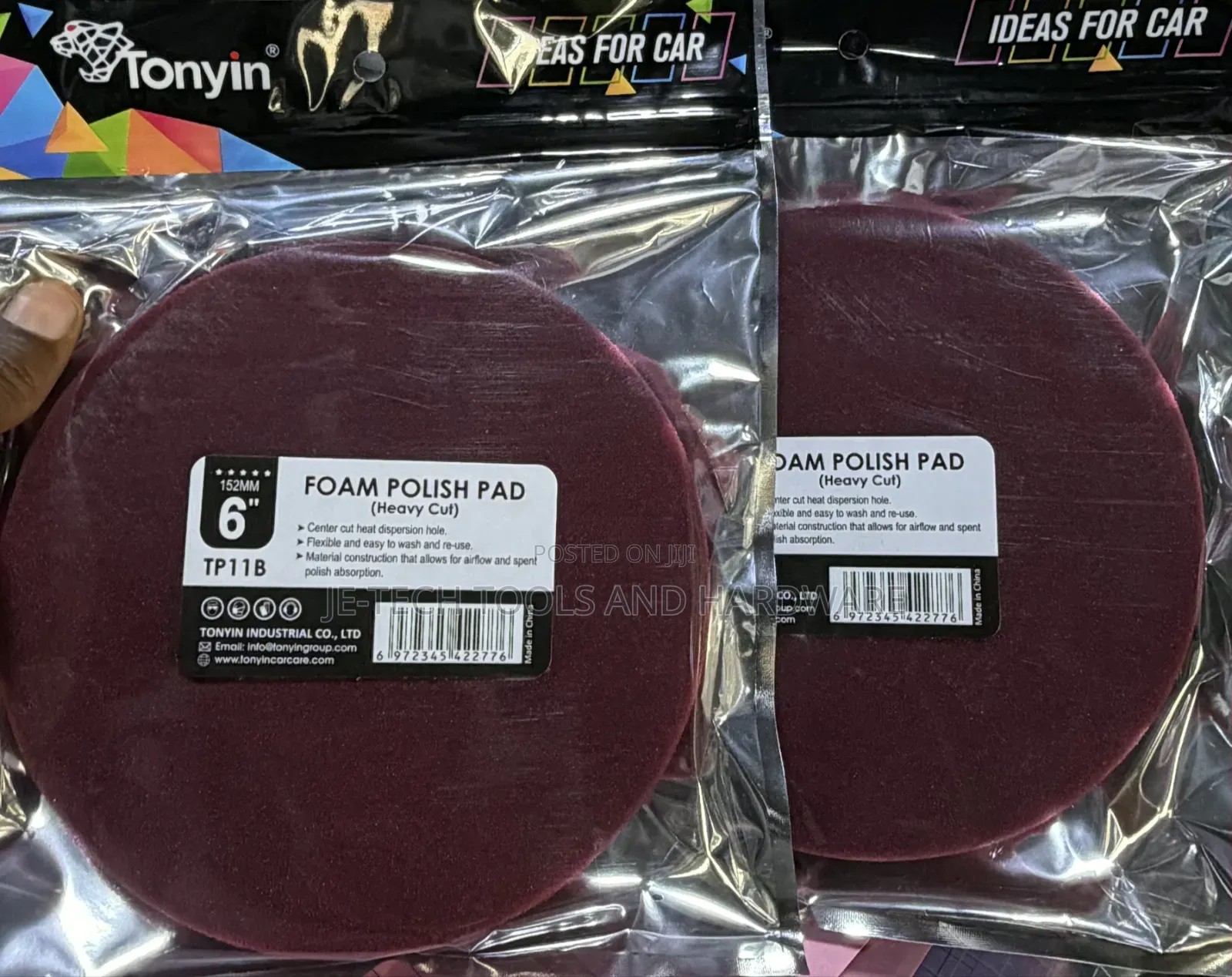 Tonyin 6-Inch Heavy Cut Foam Polish Pad