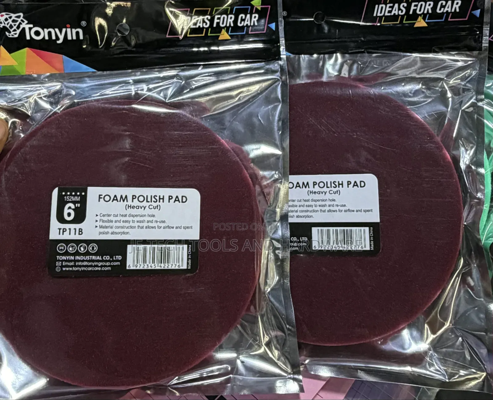 Tonyin 6-Inch Heavy Cut Foam Polish Pad