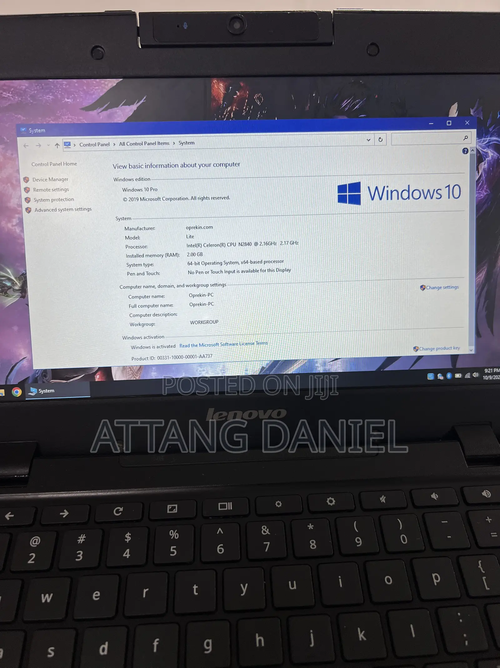 Laptop Lenovo N22 Chromebook 2GB Intel Celeron eMMC 16 GB