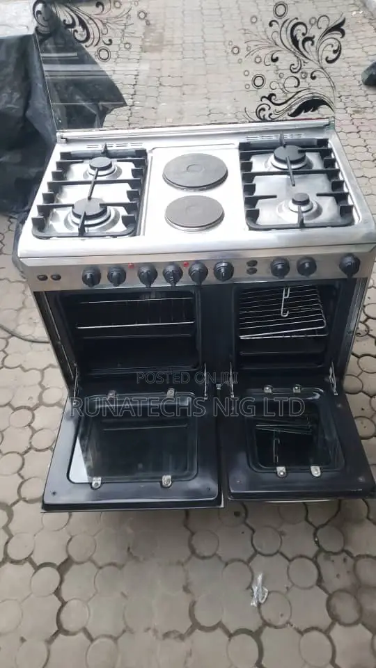 Double Door Gas Cooker With Thick Portrays Oven and Grill