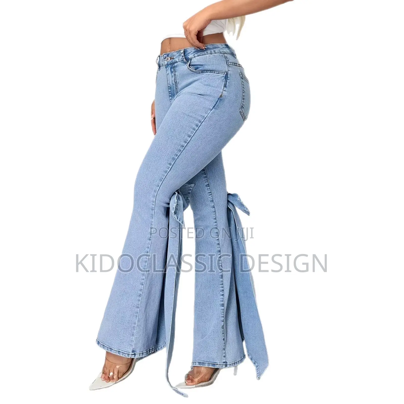 Women’s Bow Tie Back Jeans Pants