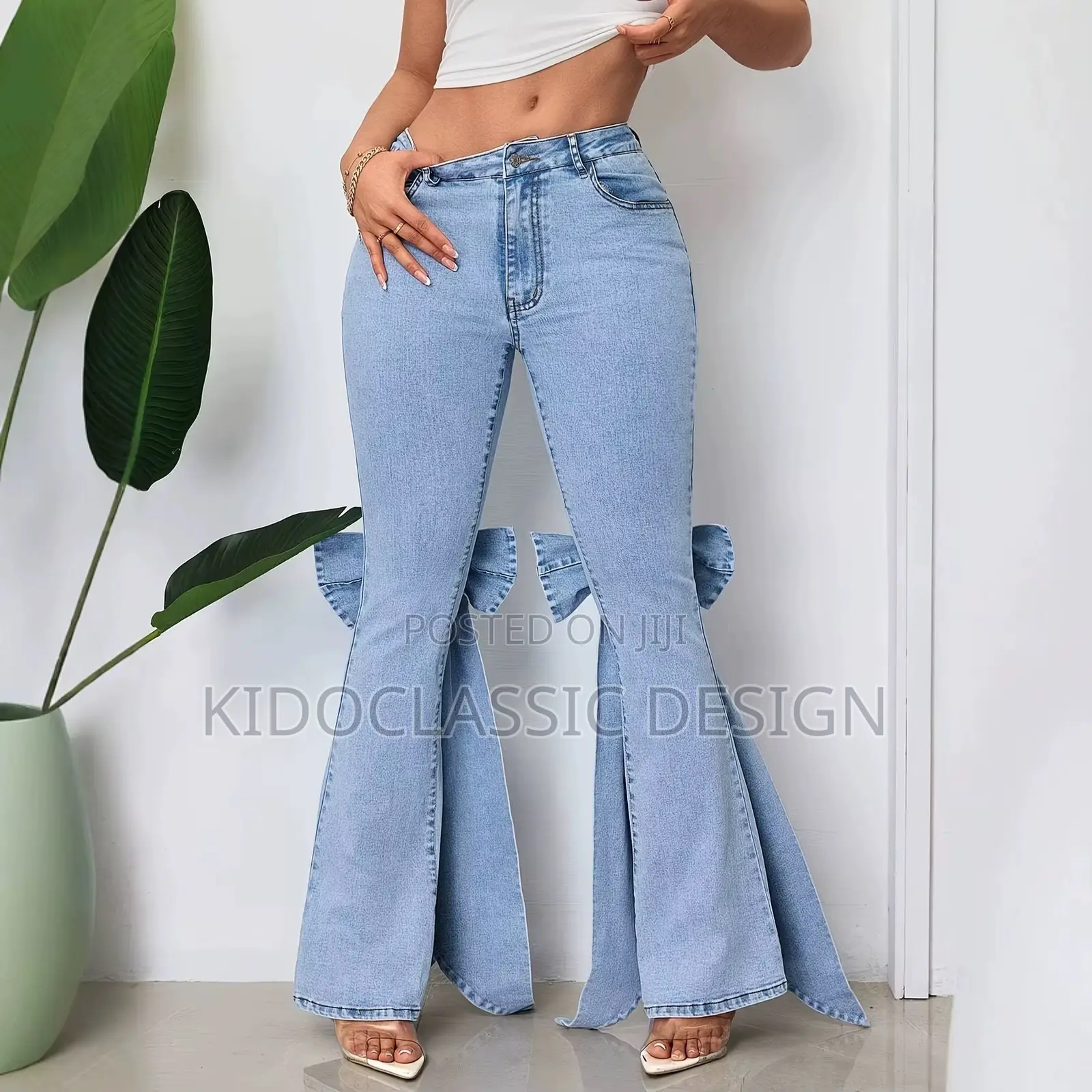 Women’s Bow Tie Back Jeans Pants