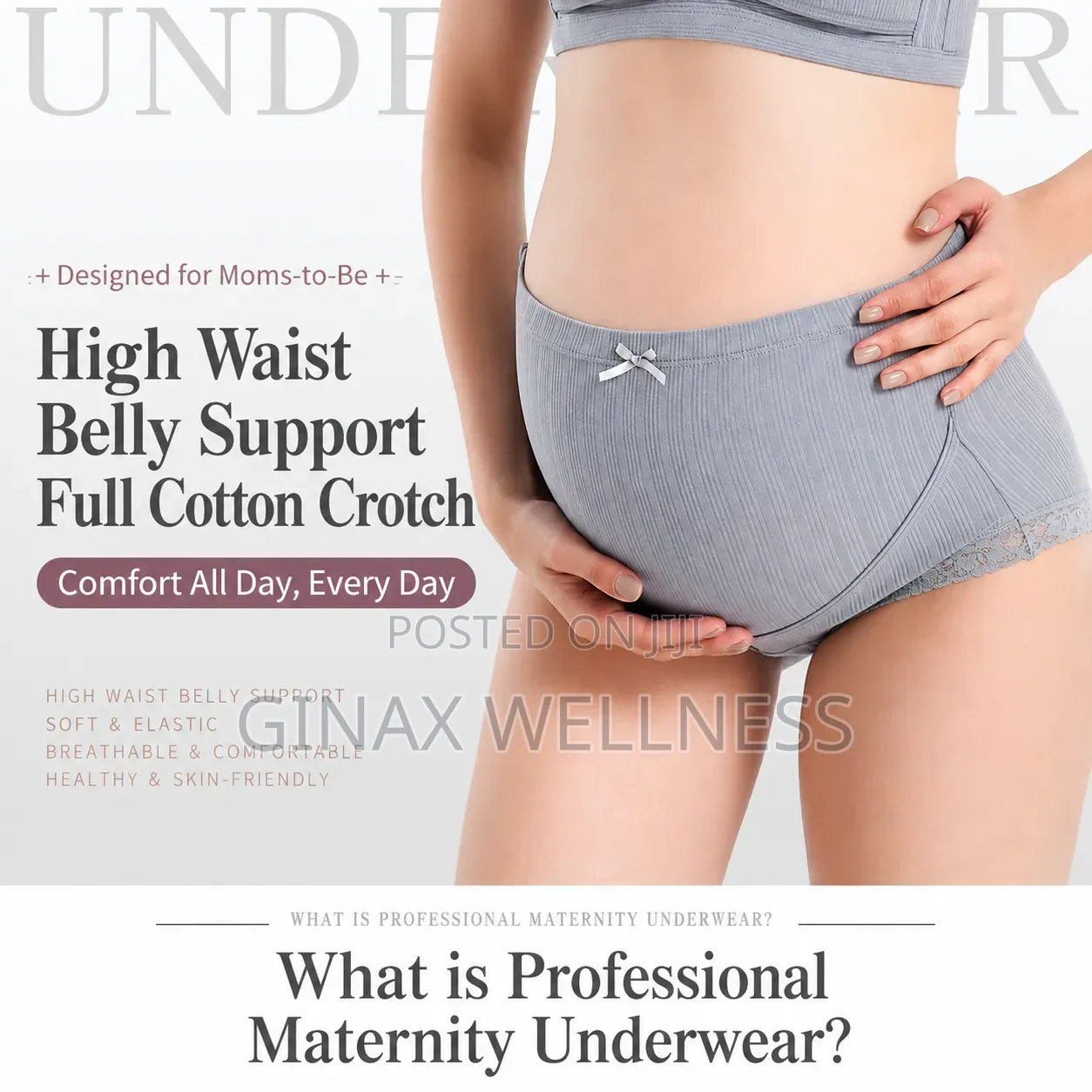 High Waist Adjustable Cotton Maternity Panties for Pregnant Women