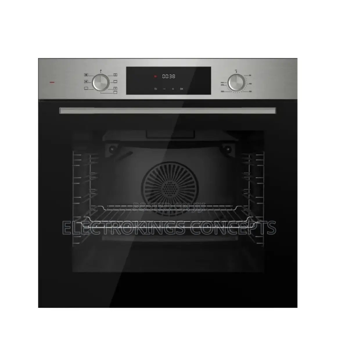 Maxi Electric Built in Oven 60cm Black & Stainless Steel Model QBP7SSD