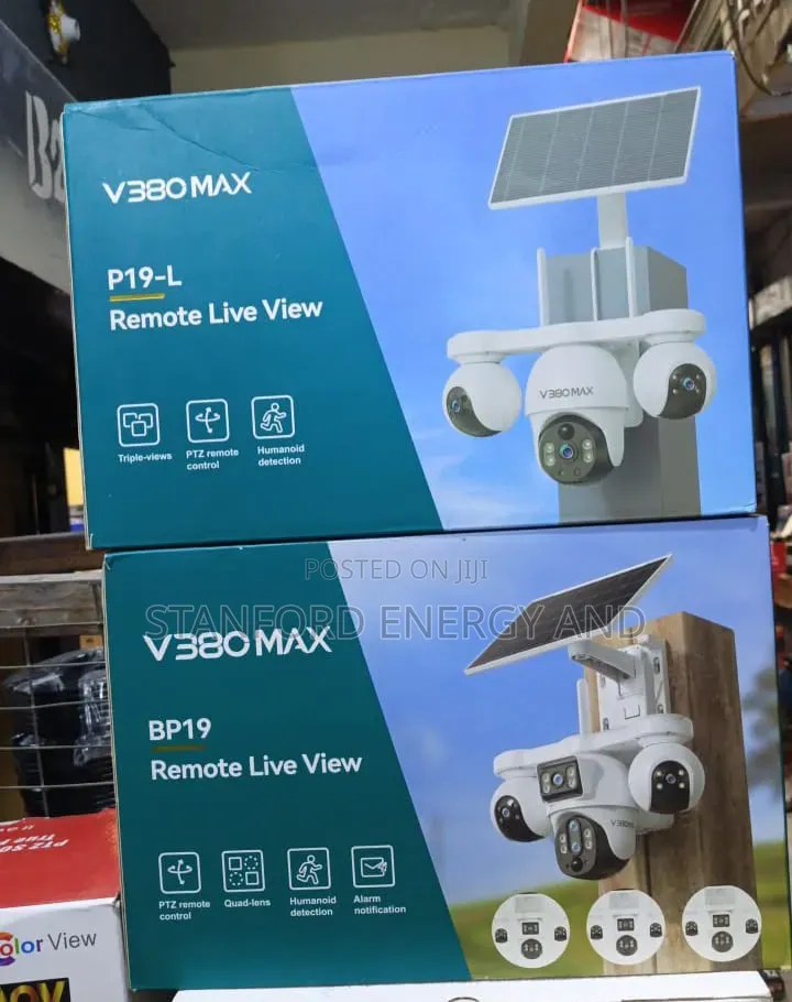 V380 Max Tipple Lens Solar PTZ Security Camera