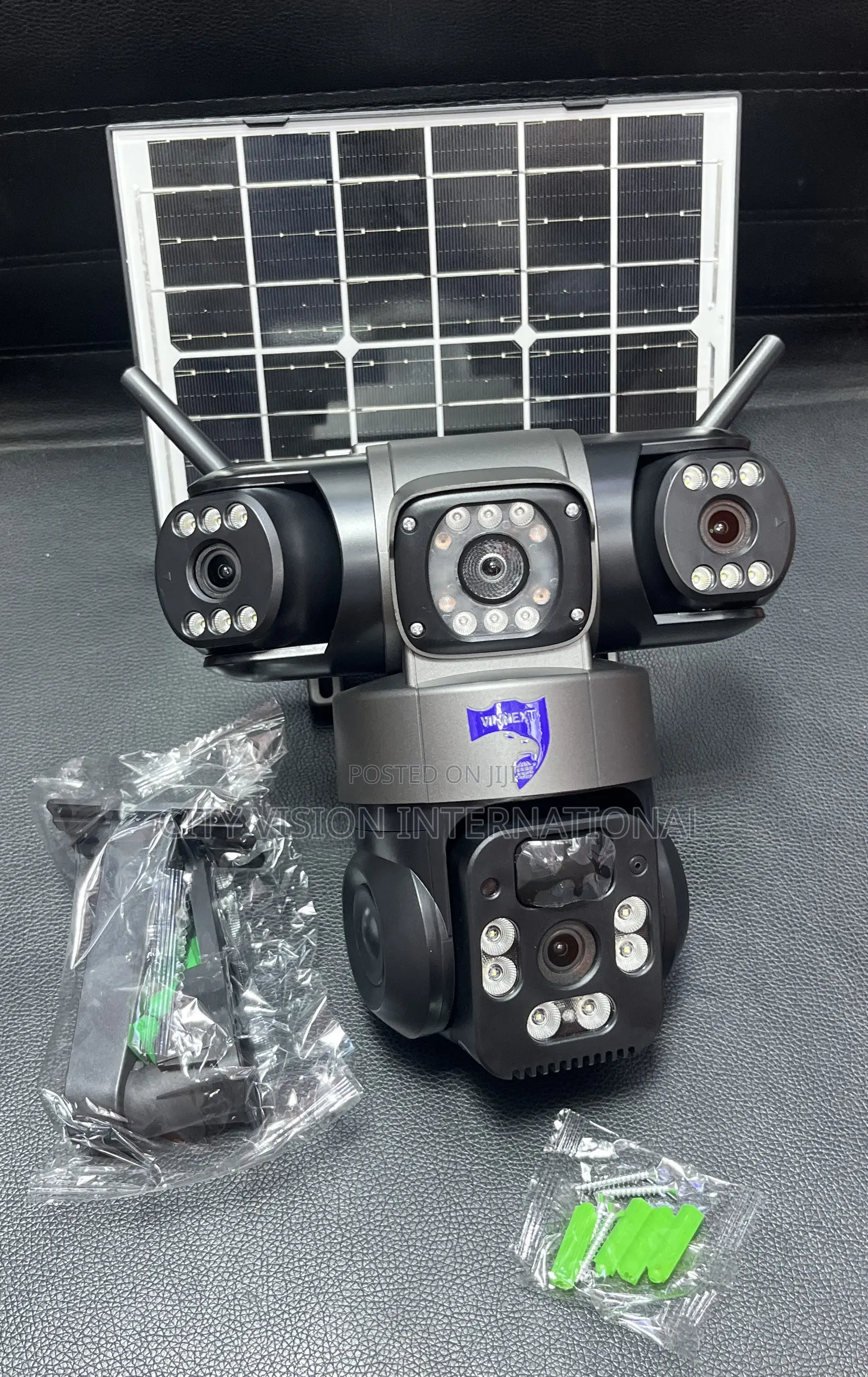Triple-Lens Solar PTZ (Pan-Tilt-Zoom) Security Camera