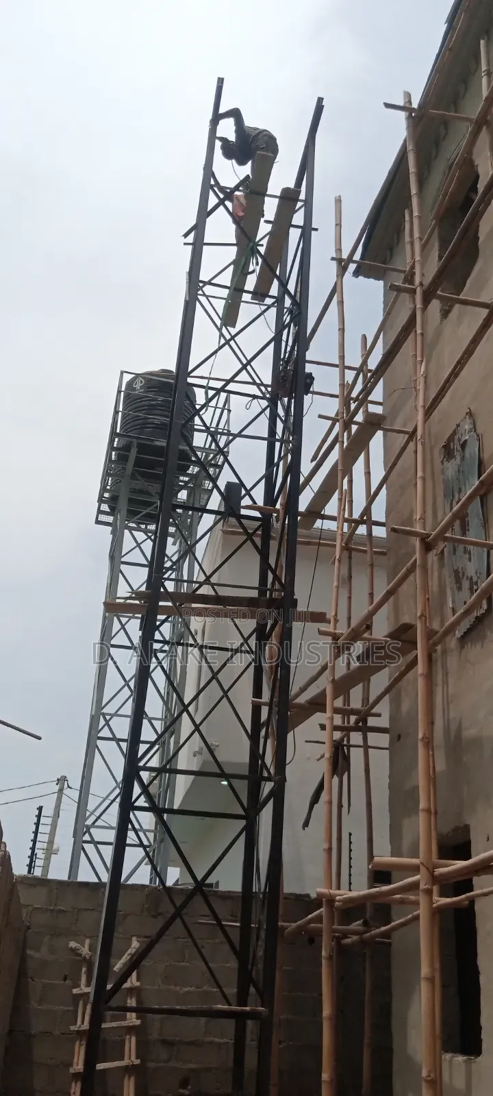 6m Overhead Water Tank Tower.