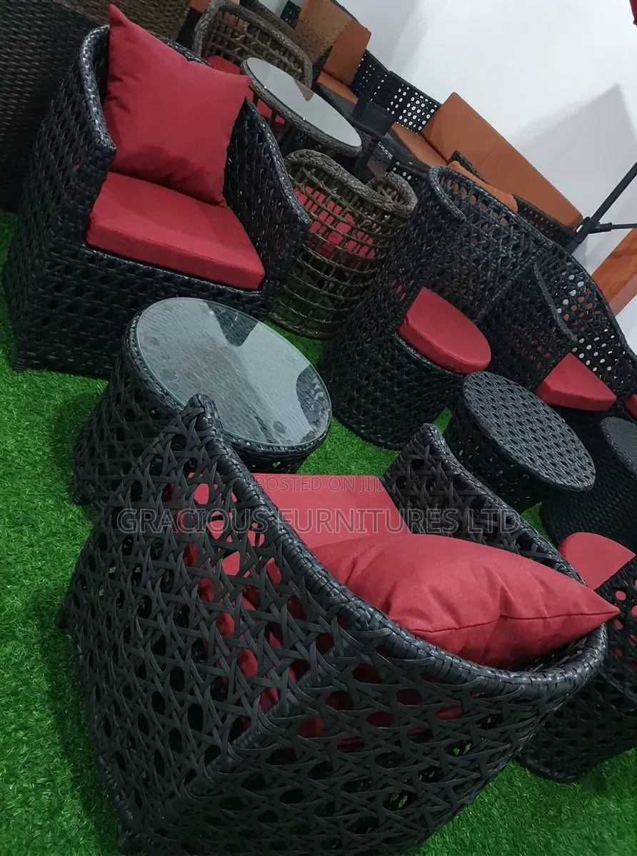 Luxury Outdoor Synthetic Rattan Chair Set