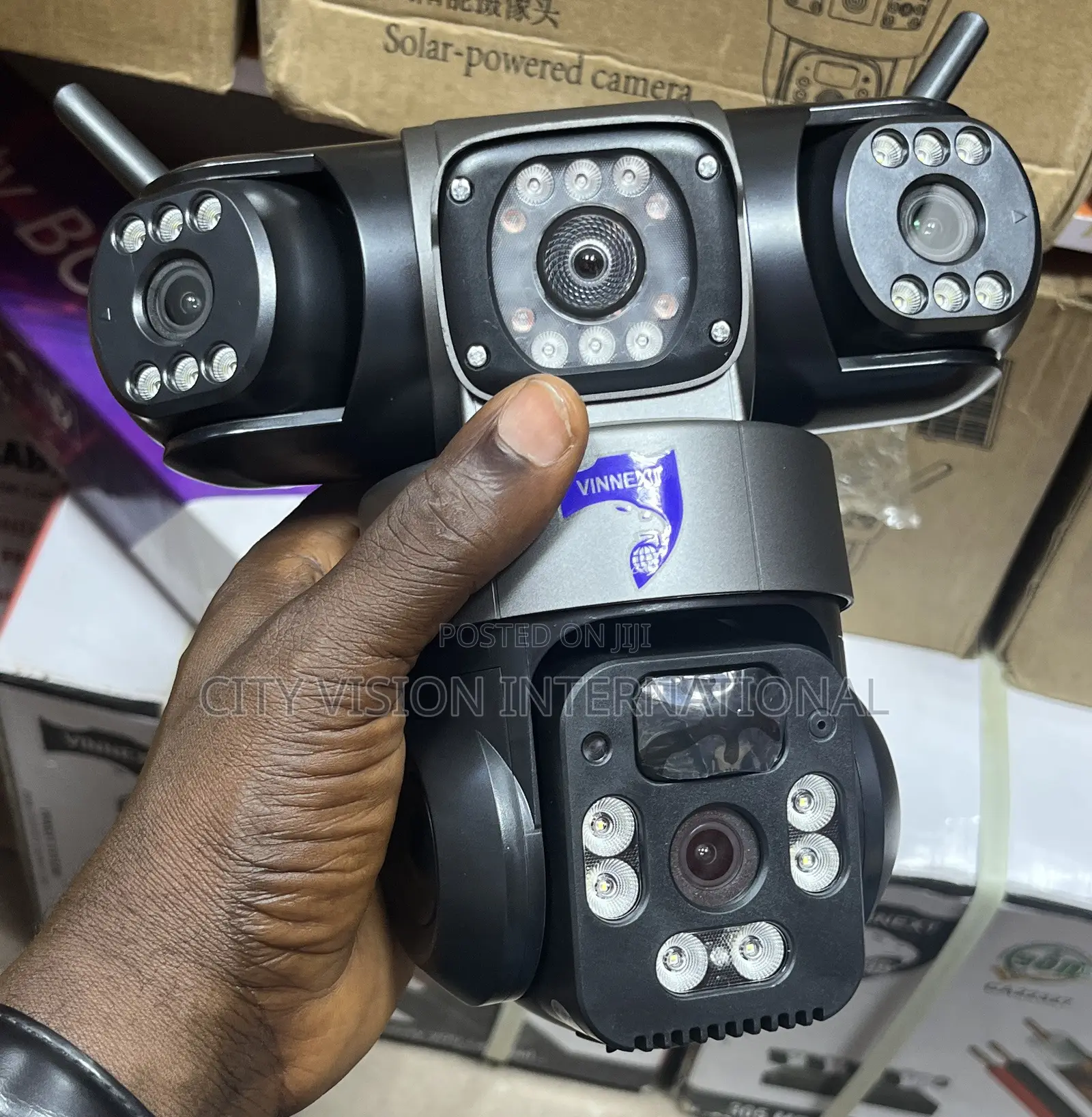 V380 Pro P30 Ultra HD Triple Lens Solar PTZ Camera
