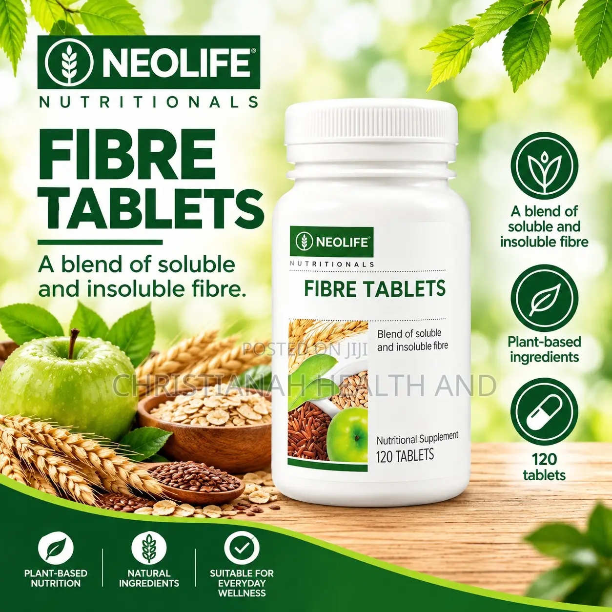 Fibre Tablets 120 Tablets. Fibre Supplement for Gut Health