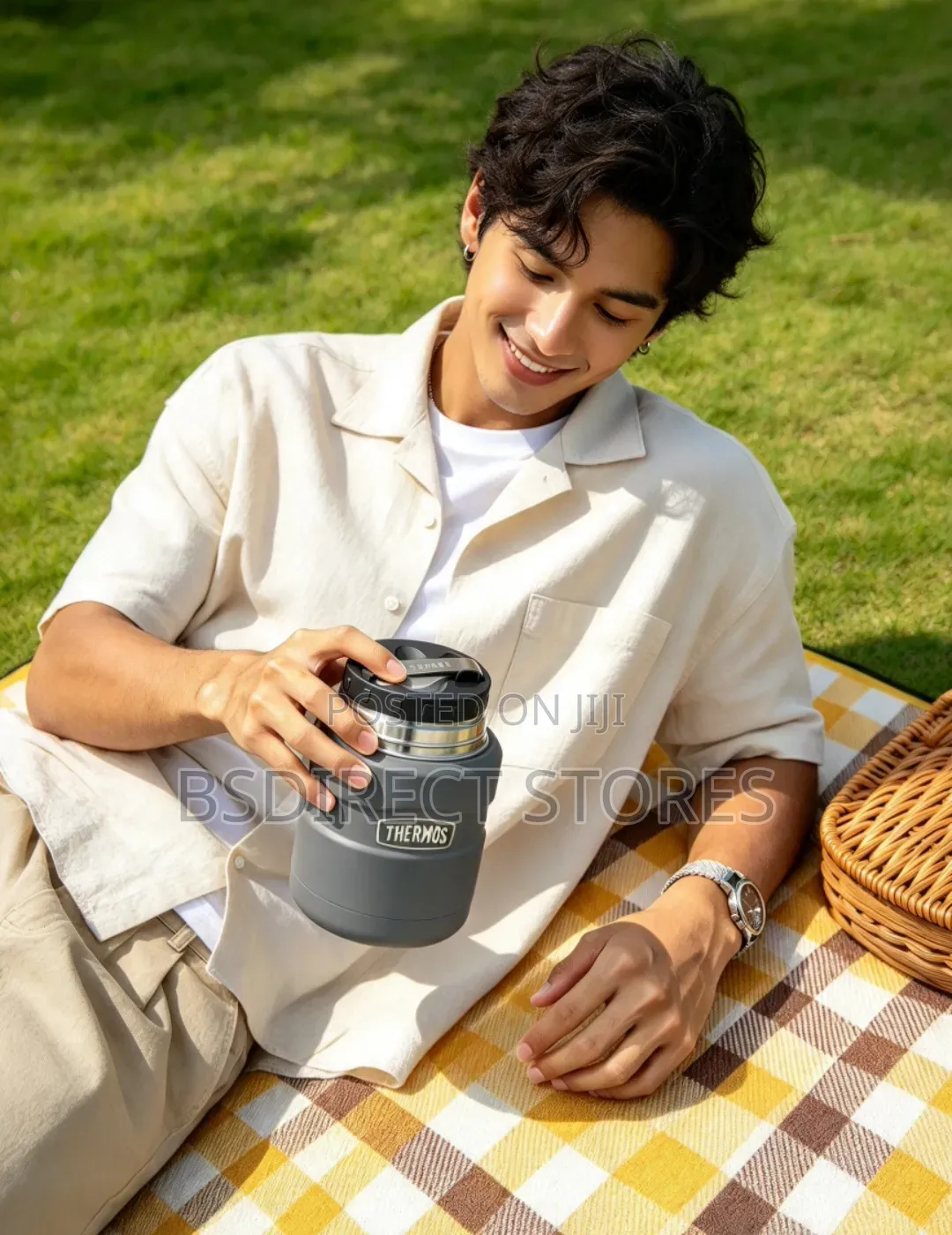 Thermos GUN METAL Stainless Steel Insulated King Food Flask