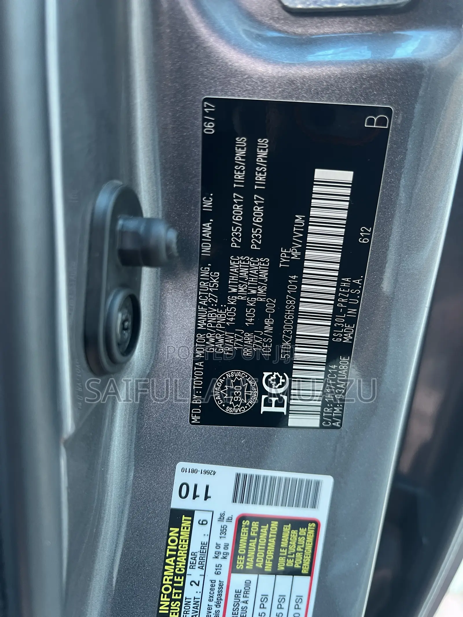 Toyota Sienna 2017 Gray
