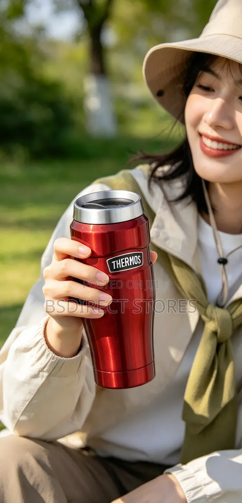 Thermos RED Stainless Steel Insulated King Travel Tumbler