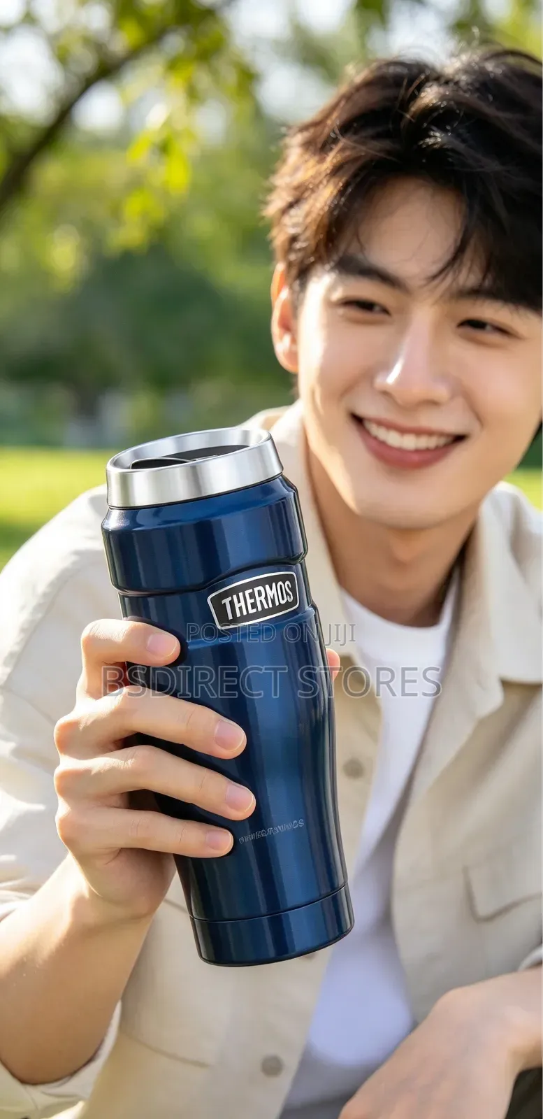 Thermos MIDNIGHT BLUE Stainless Steel King Travel Tumbler