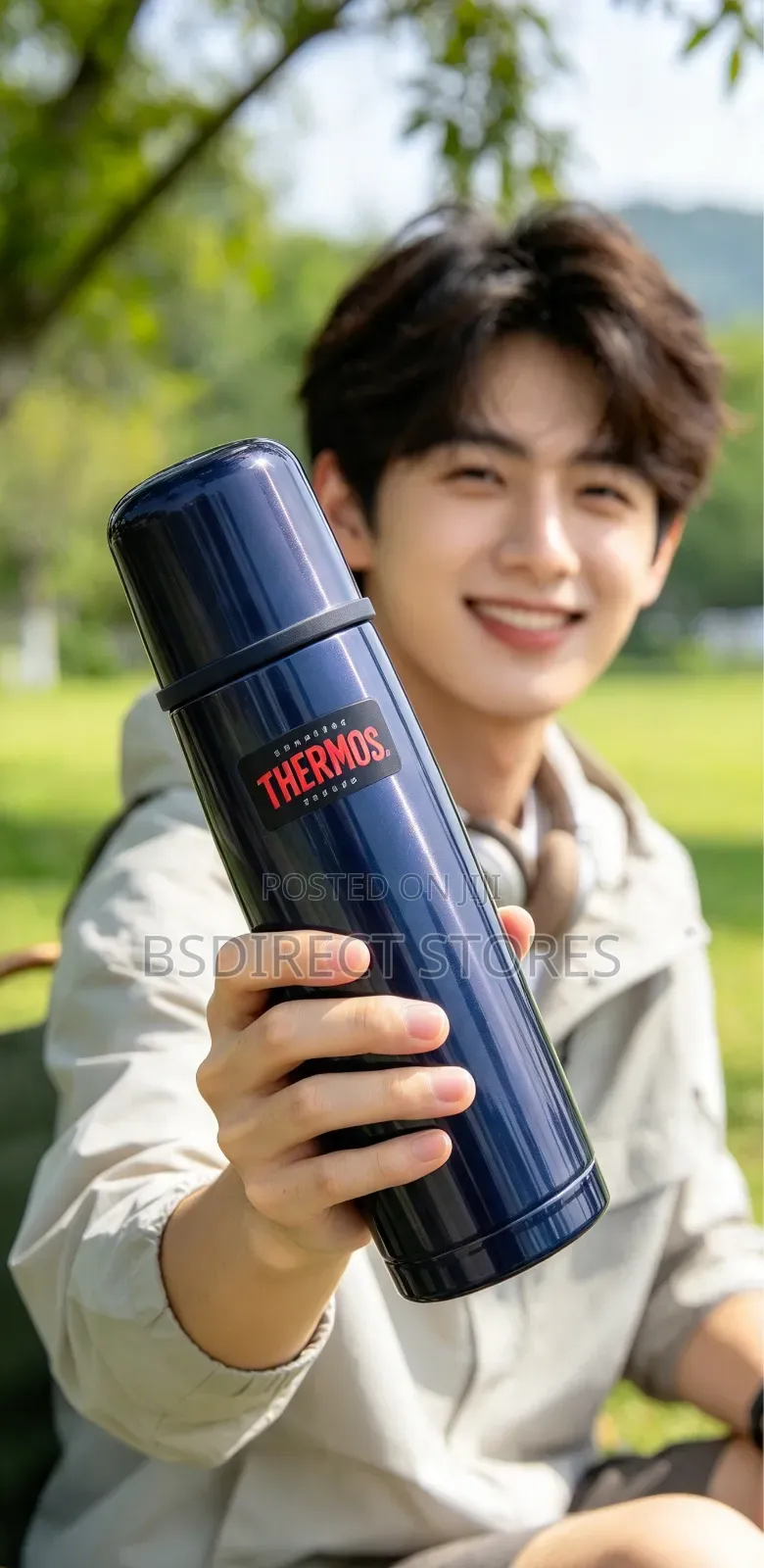 Thermos MIDNIGHT BLUE Light and Compact 0.5L Stainless Flask