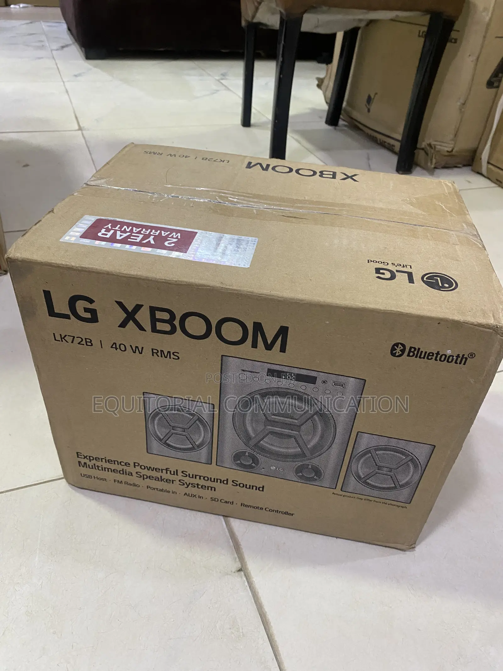 LG Xboom Lk72b Powerful 40w RMS Music Speaker