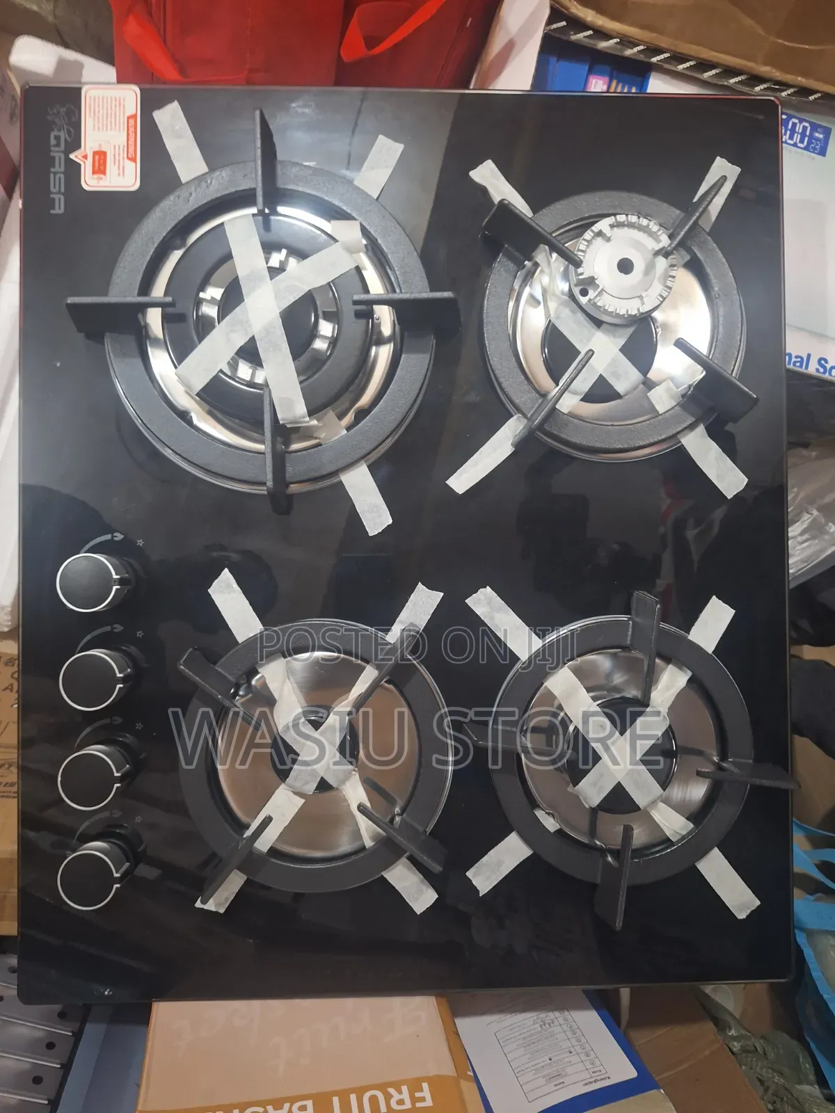 Qasa 4-Burner Tempered Glass Gas Cooker (Model QGC-4BG)
