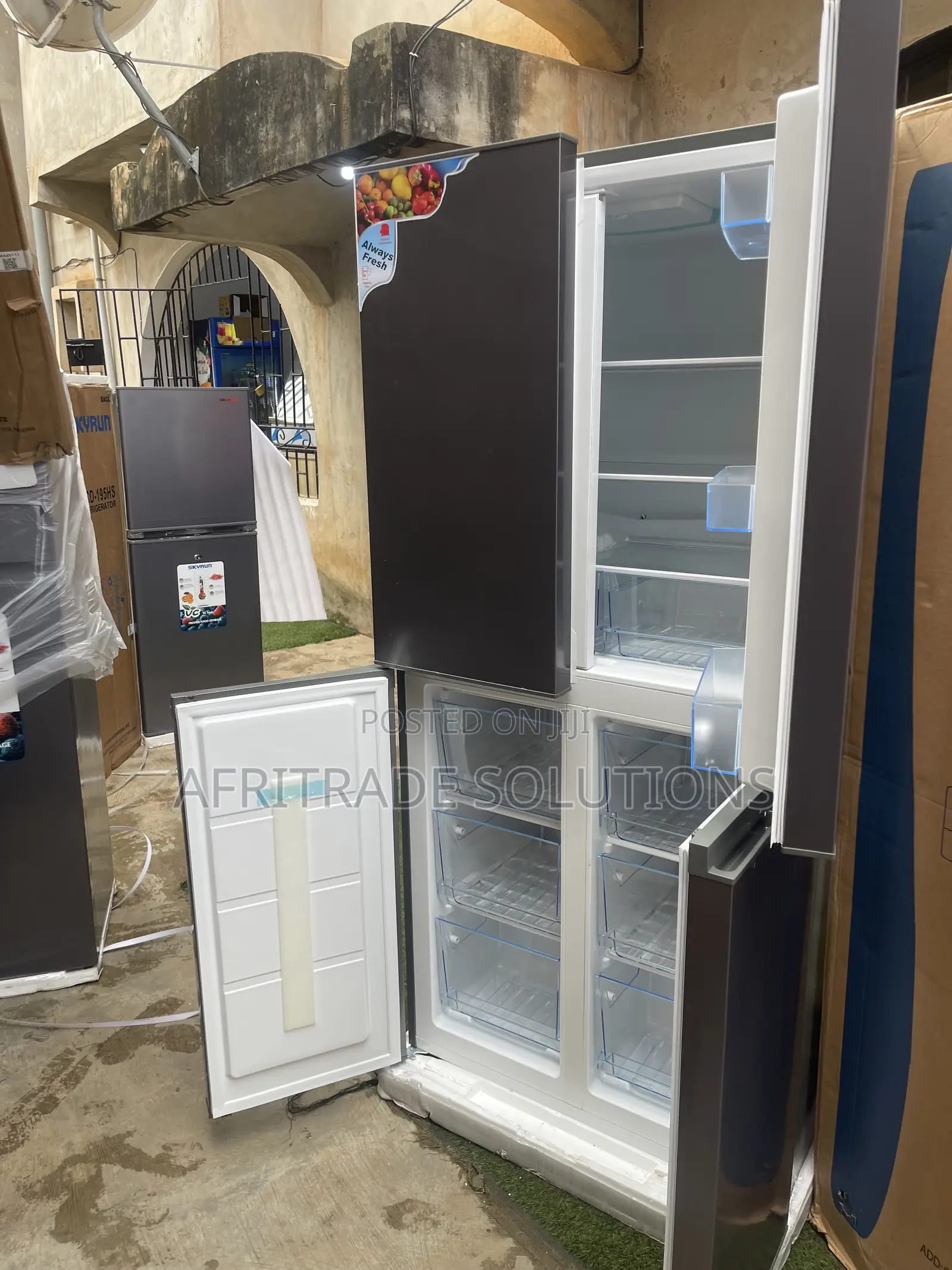Skyrun 450L Four-Door Side-by-Side Fridge for Home Use