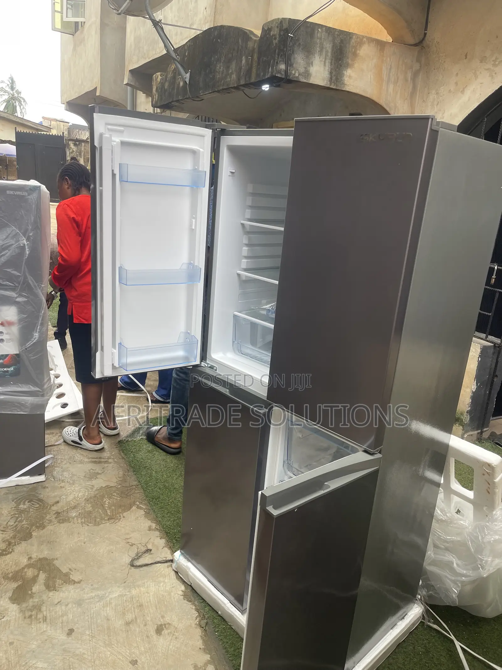 Large Skyrun 450L Four-Door Fridge for Household Groceries