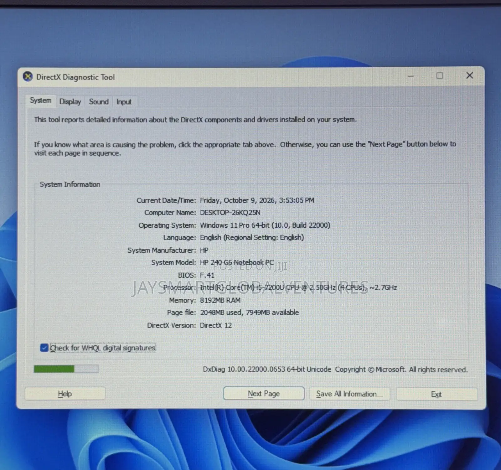 Laptop HP 240 G6 8GB Intel Core i5 SSD 256GB