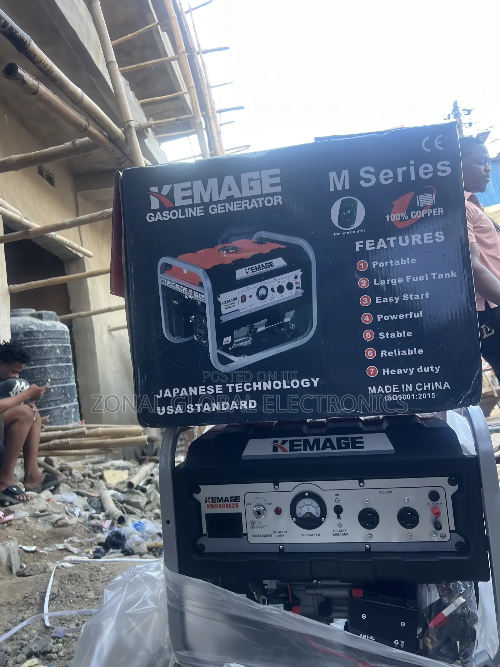 Kemage 48000E2R Generator Remote Control and Key Start