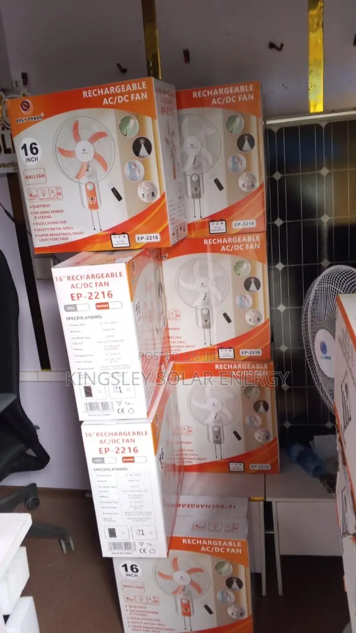 AC/DC Rechargeable Solar Fan