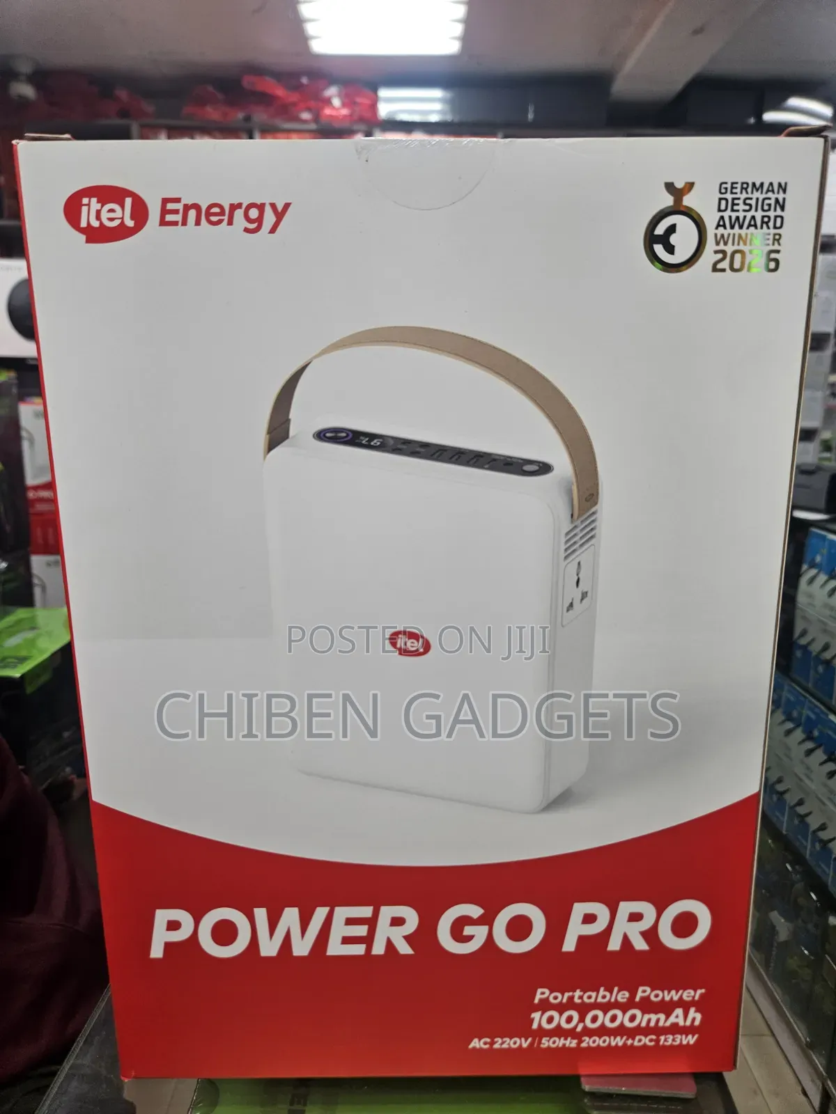 Itel Power Go Pro Portable Power 100000mah AC 220V 50hz Dc133w