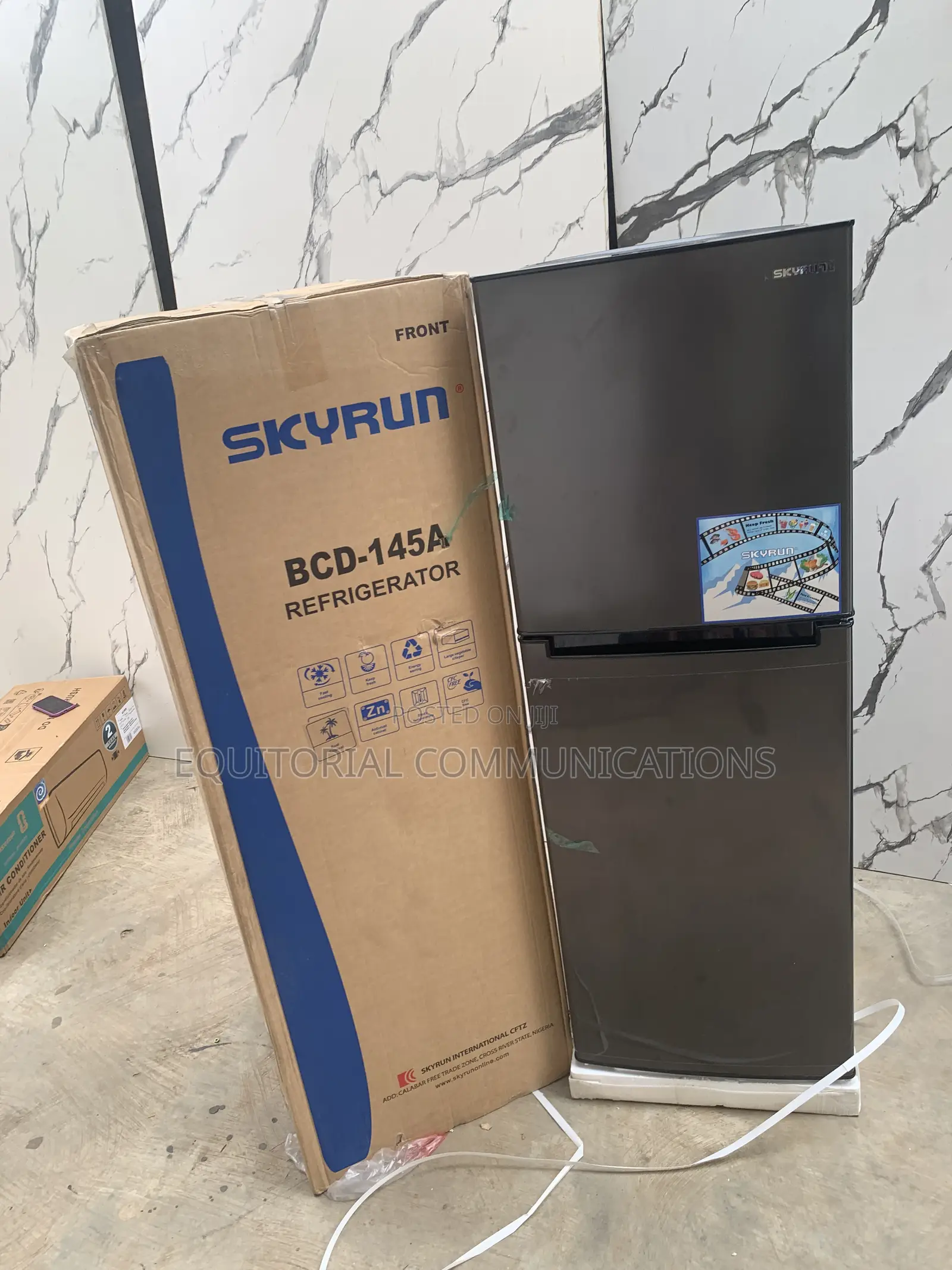 SKYRUN 145L Double-Door Refrigerator – Chilled Drinks and Fresh Grocer