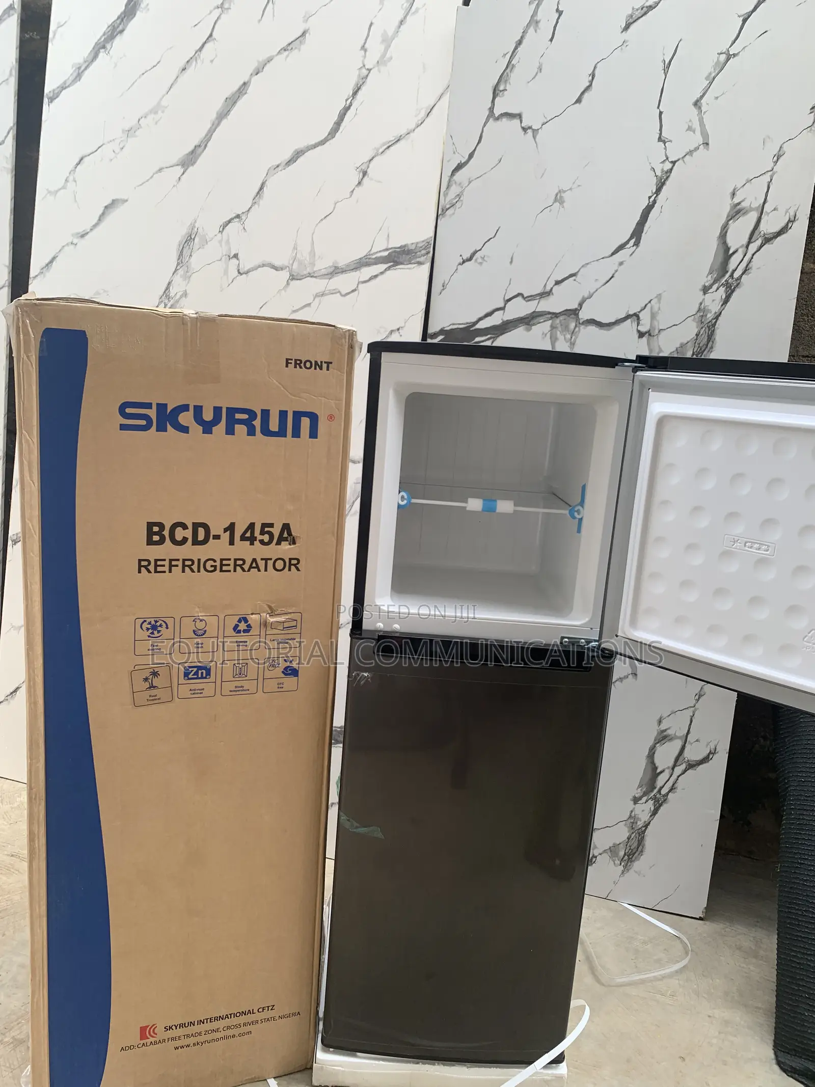 SKYRUN 145L Double-Door Refrigerator – Chilled Drinks and Fresh Grocer
